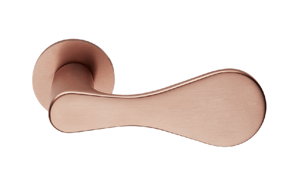 Ручки для межкомнатных дверей Ручка дверная Дроп. Цвет Матовая медь PVD. Коллекция Дроп. Фото. Ручки для дверей Ручка дверная Дроп. Цвет Матовая медь PVD. Коллекция Дроп. Картинка.